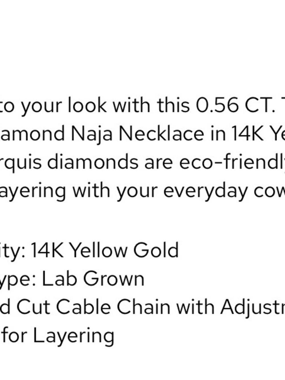 Solid 14k gold and diamond naja western necklace - Picture 5 of 8
